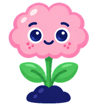 Bloop, a little pink and green learning companion